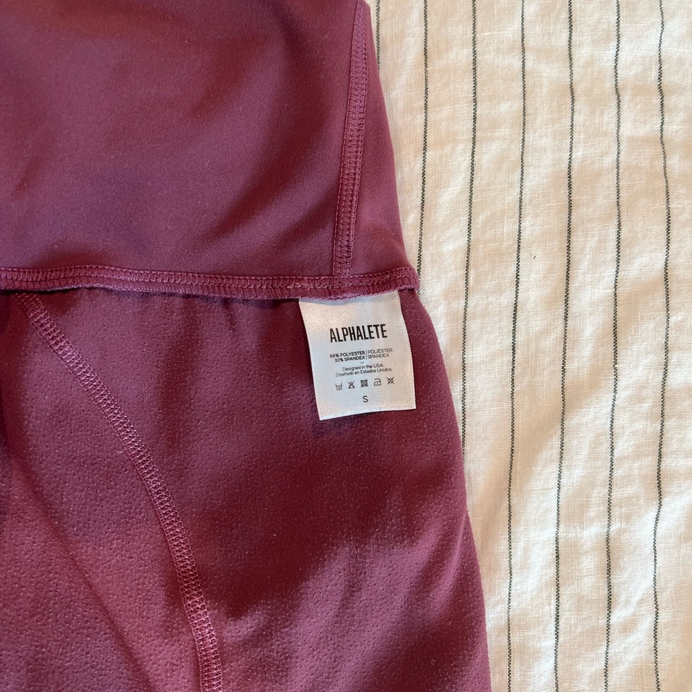 Alphalete Red Athletic Shorts High-Waisted Stretch - Picture 3 of 3